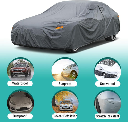 16-Layer Waterproof All-Weather Car Cover – Universal Fit for Coupes & Sedans