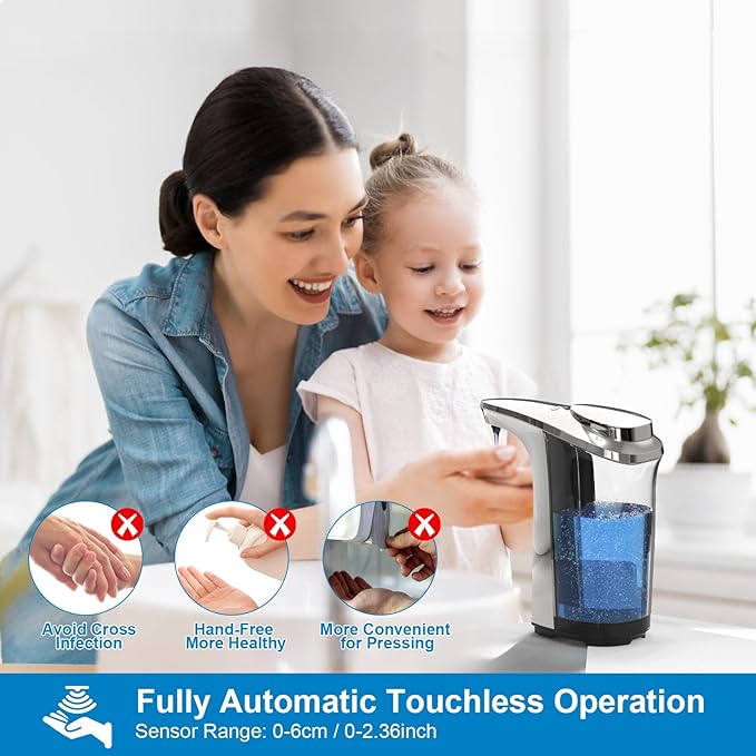 Touchless Automatic Soap Dispenser – 280ml, Infrared Sensor, Adjustable Levels