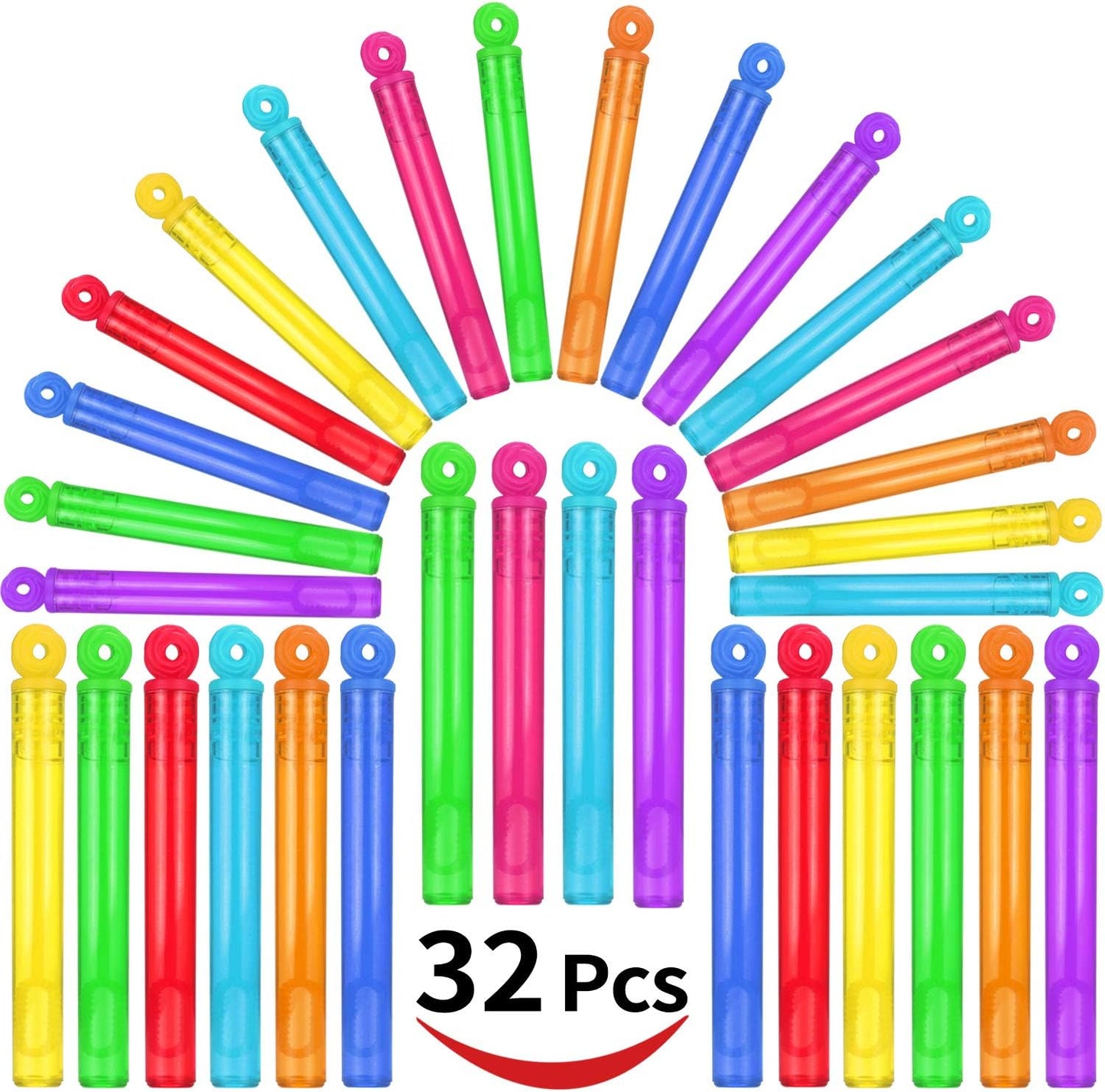 32-Piece Mini Bubble Wands – 8 Colors Party Favors & Gifts for Kids