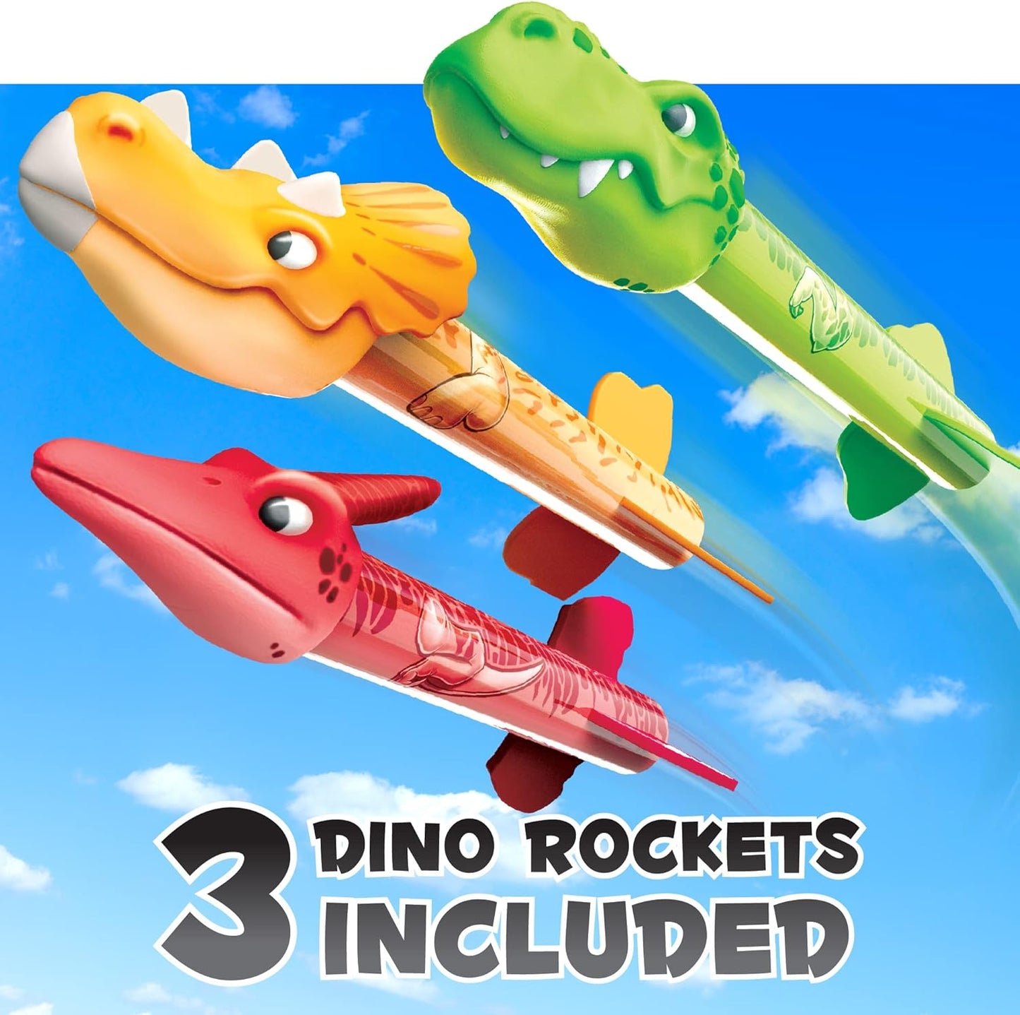 MindSprout Dino Blasters Rocket Launcher – Fun Dinosaur-Themed Outdoor Toy