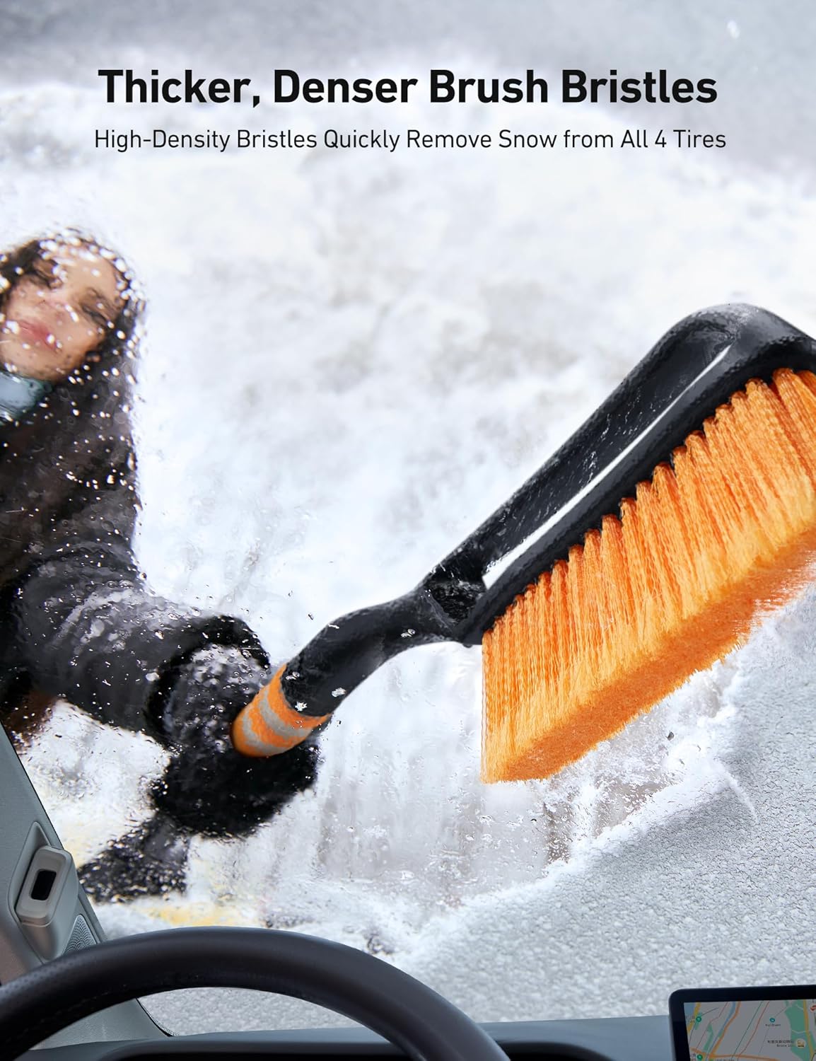 Utopia Home 27" Snow Brush & Ice Scraper – Heavy-Duty, Ergonomic Winter Car Tool