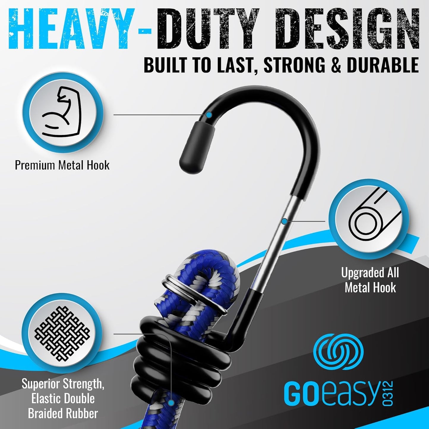 Heavy-Duty Bungee Cords Set – Secure & Reliable for Outdoor Adventures! 🚀