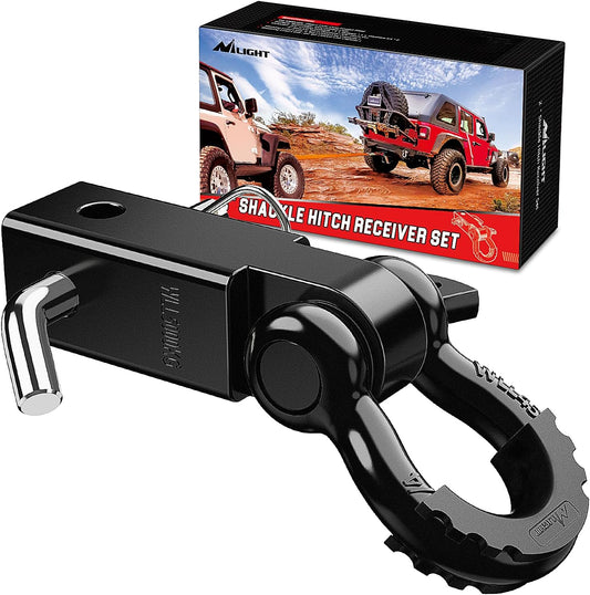 Nilight Shackle Hitch Receiver is a heavy-duty towing and recovery kit, designed for trucks, Jeeps, and off-road vehicles. 🏁🚙