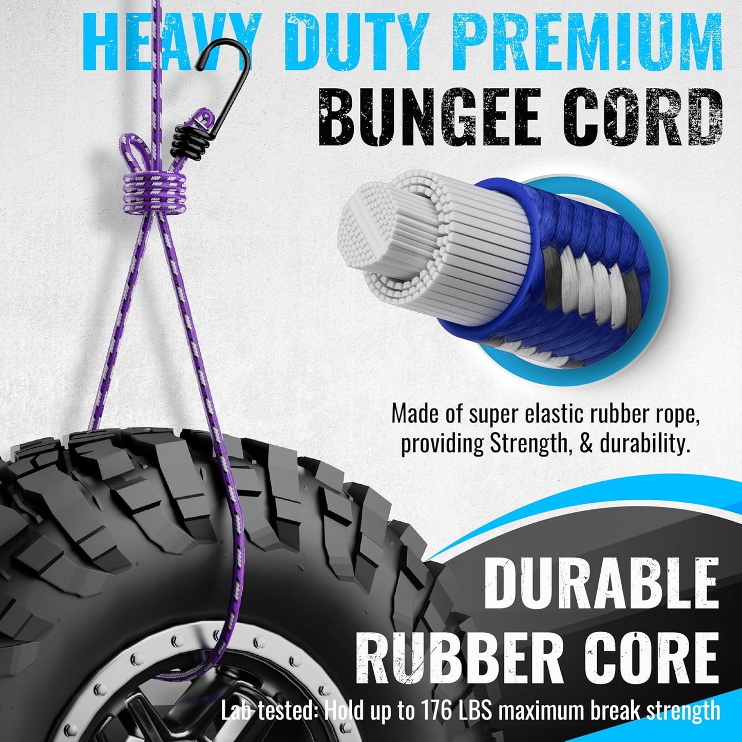 Heavy-Duty Bungee Cords Set – Secure & Reliable for Outdoor Adventures! 🚀