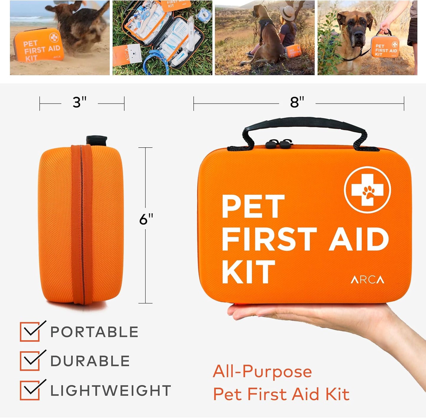 Cat & Dog First Aid Kit – Pet Emergency Kit for Home, Travel & Camping