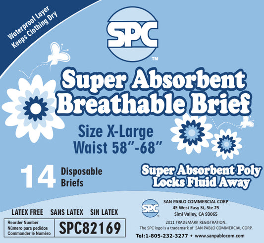 Super Absorbent Breathable Brief, X-Large (56 count) 4 Packs of 14